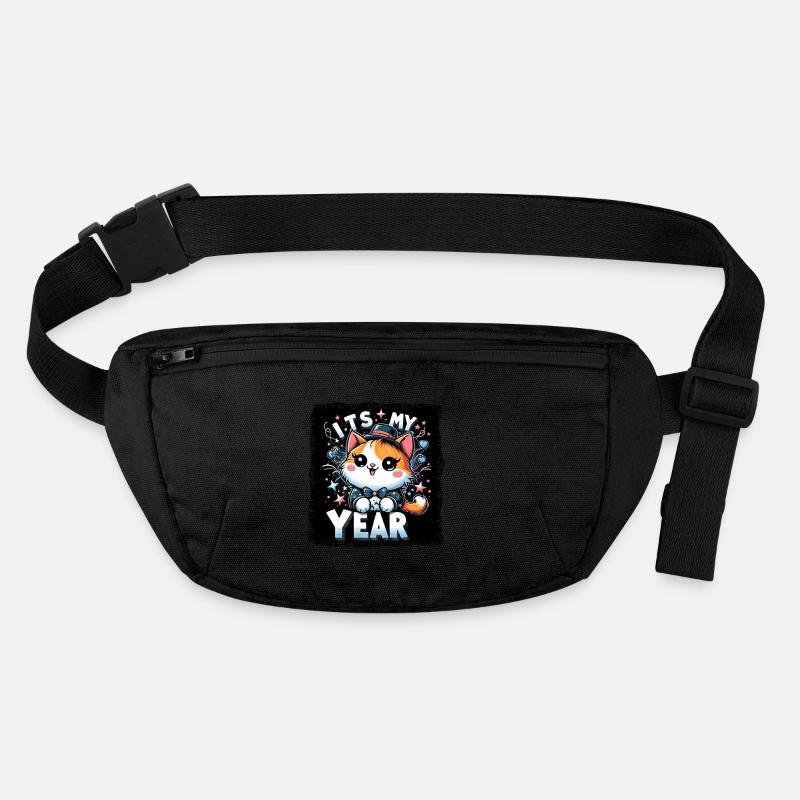 Neujahr Sylvester Katze Das Ist Mein Jahr Stanley/Stella recycelte Gürteltasche