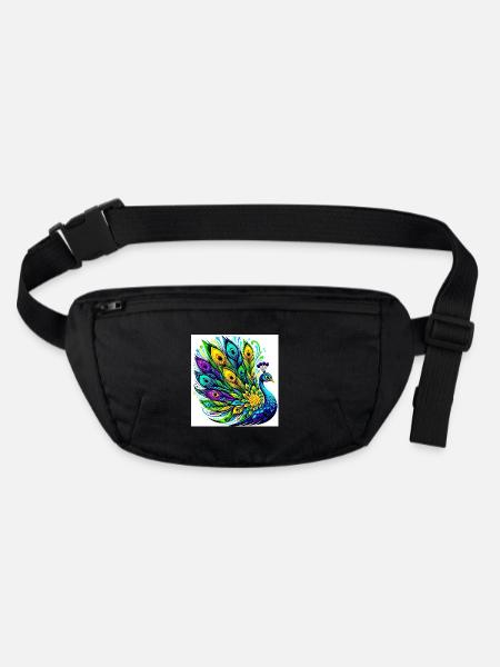 Paon - Sac banane recyclé Stanley/Stella - noir - Devant