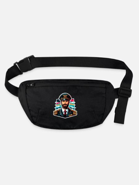 Capitaine coloré - Sac banane recyclé Stanley/Stella - noir