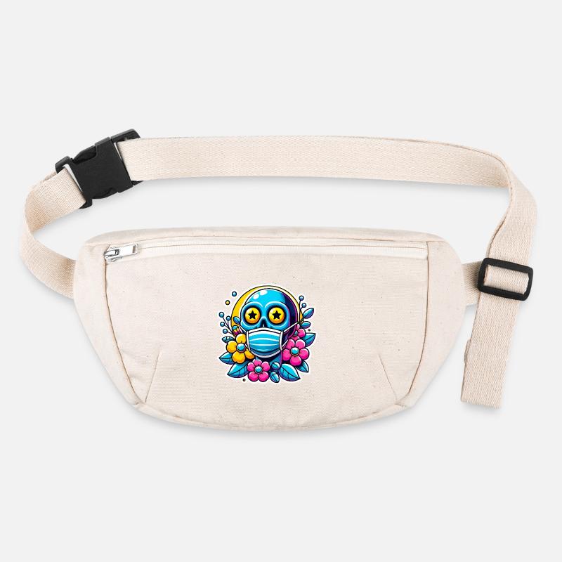 Mort à l’intérieur du crâne avec des fleurs arc-en-ciel Sac banane recyclé Stanley/Stella