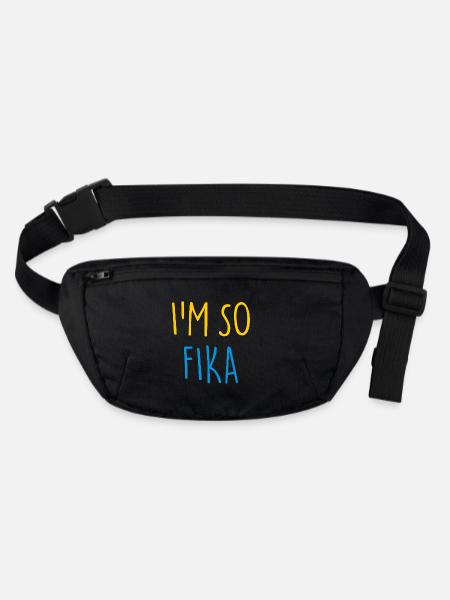 I’M SO FIKA Sverige Suède - Sac banane recyclé Stanley/Stella - noir - Devant