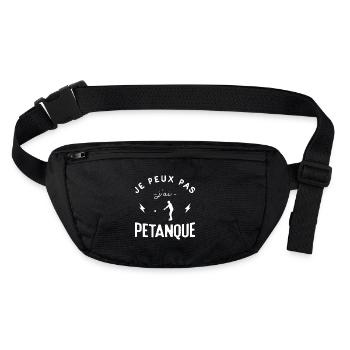 Je Peux Pas J'ai Pétanque Bouliste Humour - Sac banane recyclé Stanley/Stella - noir - Devant
