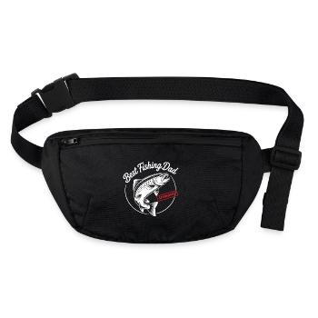 Bester Angelpapa Meilleur papa pêcheur approuvé - Sac banane recyclé Stanley/Stella - noir - Devant