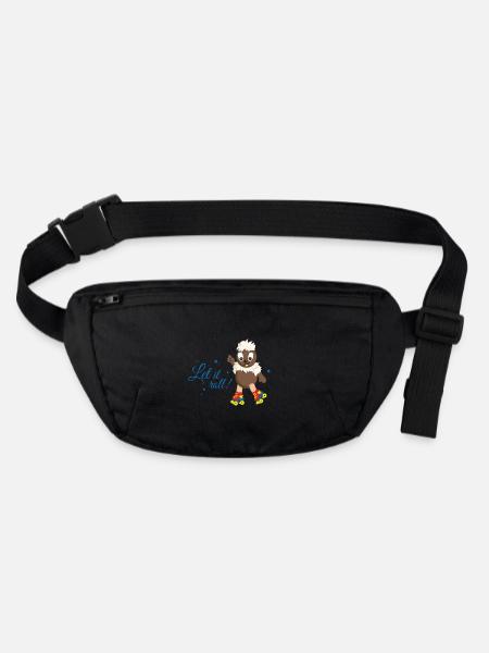 Pittiplatsch Let it roll - Stanley/Stella recycelte Gürteltasche - Schwarz - Vorne