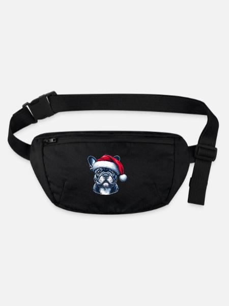 Frenchie présente - Sac banane recyclé Stanley/Stella - noir - Devant