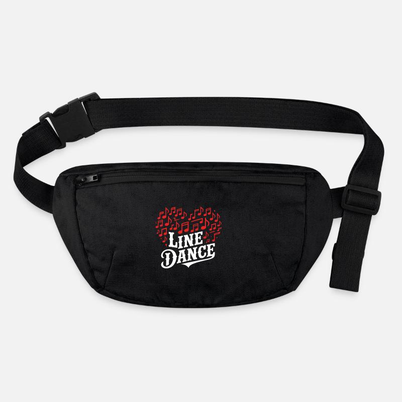 Line Dance Music and Heart of Musical Notes Stanley/Stella recycled Hip Bag 