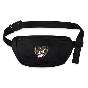 Danse en ligne Danser avec l’amour et le cœur - Sac banane recyclé Stanley/Stella - noir - Devant