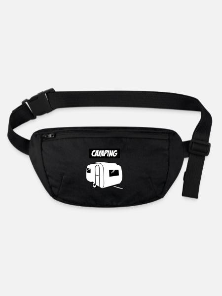 Camping - Stanley/Stella recycelte Gürteltasche - Schwarz - Vorne