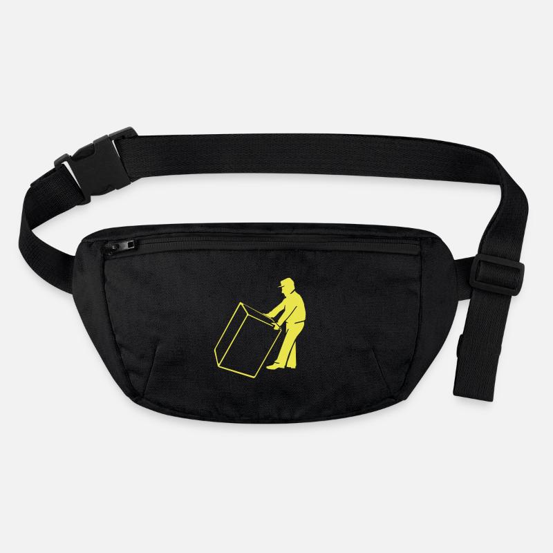 Mann Paket Box schleppen Geschenk Idee liefern Stanley/Stella recycelte Gürteltasche