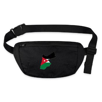 Jordan Flag Map - Stanley/Stella recycled Hip Bag  - black - Front