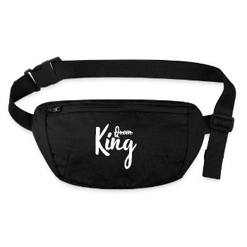 The King replaces the Queen - Stanley/Stella recycled Hip Bag  - black - Front