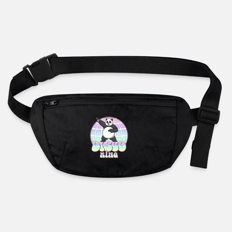 Discoking Panda 70er Jahre Discokugel Disco King Stanley/Stella recycelte Gürteltasche