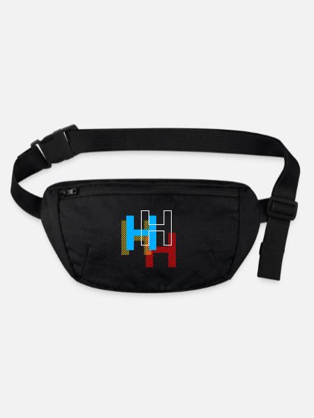 H Letter - Stanley/Stella recycled Hip Bag  - black - Front