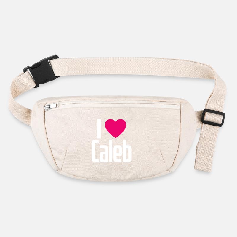 I Love Caleb Pinkes Herz Ich liebe Caleb Stanley/Stella recycelte Gürteltasche
