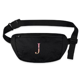 J | Monogramm | Name | Jana |Watercolor - Stanley/Stella recycelte Gürteltasche - Schwarz - Vorne
