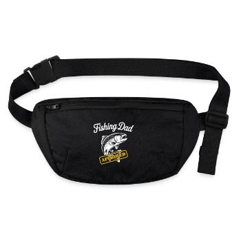 Bester Angelpapa Best Fishing Dad Approved - Stanley/Stella recycelte Gürteltasche - Schwarz - Vorne