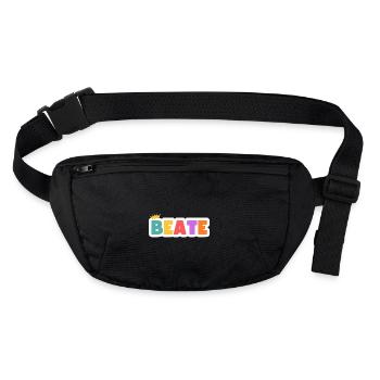Beate! Personalisierbar - Stanley/Stella recycelte Gürteltasche - Schwarz - Vorne