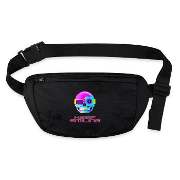 Laughing Robot Skull - Stanley/Stella recycled Hip Bag  - black - Front