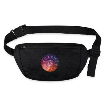 Zodiac illustration - Stanley/Stella recycled Hip Bag  - black - Front