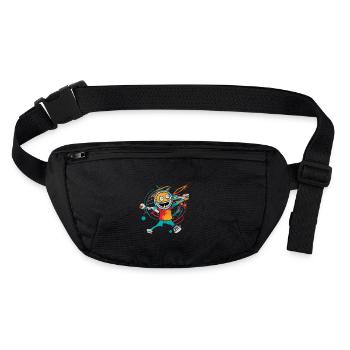 Crazy But Happy - Stanley/Stella recycelte Gürteltasche - Schwarz - Vorne