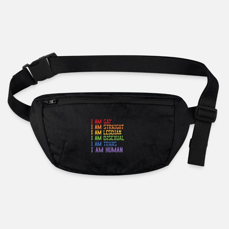 I Am Human Rainbow LGBTQ+ Stanley/Stella recycelte Gürteltasche