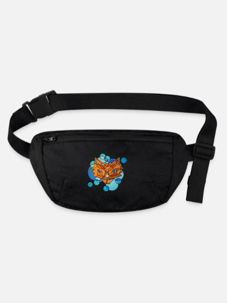 Fuchs Geometrie - Stanley/Stella recycelte Gürteltasche - Schwarz - Vorne