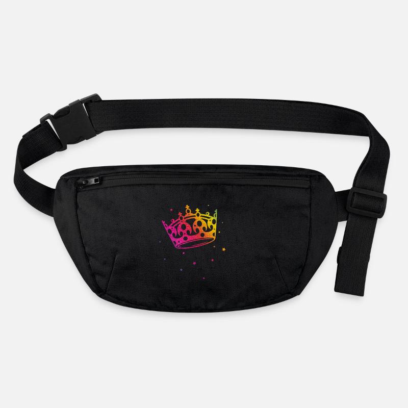 Crown Glitter Rainbow Love CSD LGBT Stanley/Stella recycled Hip Bag 