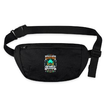 Gamer Qui Déchire, manette console de jeux vidéo - Sac banane recyclé Stanley/Stella - noir - Devant