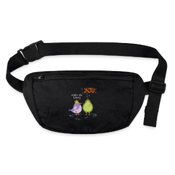 Tu me rends heureux - Sac banane recyclé Stanley/Stella - noir - Devant