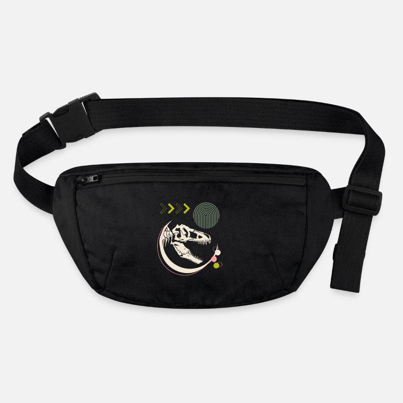Dino 3, T-Rex, skeleton, wild world Stanley/Stella recycled Hip Bag 