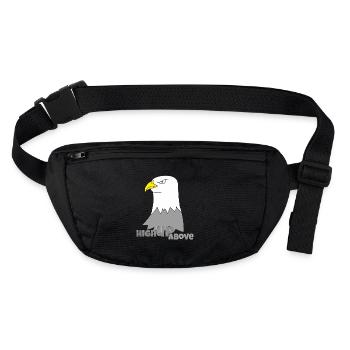 Aigle en hauteur - Sac banane recyclé Stanley/Stella - noir - Devant