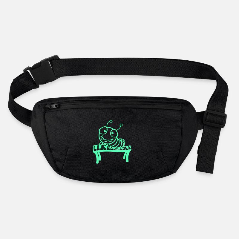 Cute Caterpillar Keyboard Piano Keys Playing Animal Stanley/Stella recycled Hip Bag 