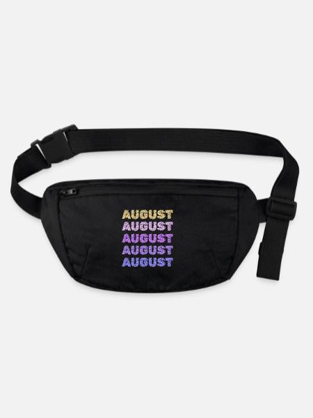 August August - Stanley/Stella recycelte Gürteltasche - Schwarz - Vorne