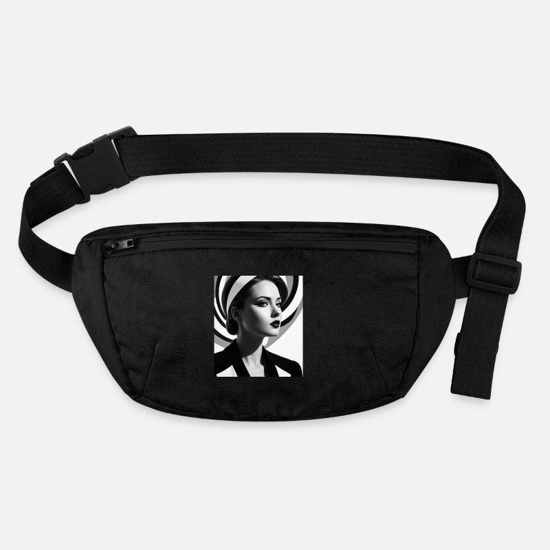 Op-art portrait Stanley/Stella recycled Hip Bag 
