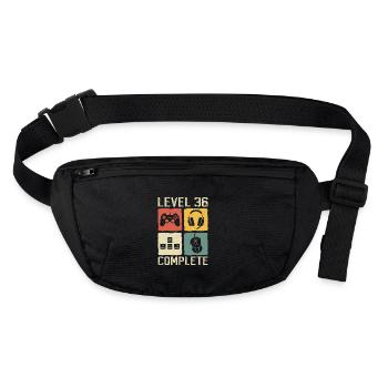 36e anniversaire Niveau 36 Joueur complet 36 ans - Sac banane recyclé Stanley/Stella - noir - Devant