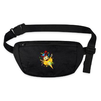 Cône d’école de bande dessinée drôle pour l’inscription à l’école - Sac banane recyclé Stanley/Stella - noir - Devant