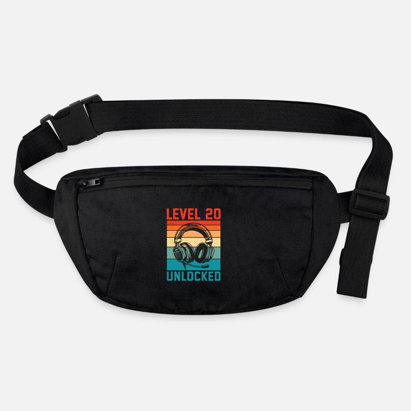Level 20 Unlocked – Cadeau gamer 20 ans Sac banane recyclé Stanley/Stella