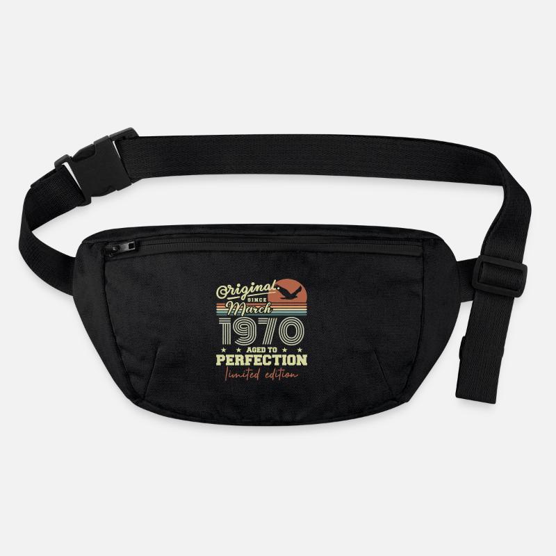 Birthday March 1970 Stanley/Stella recycled Hip Bag 