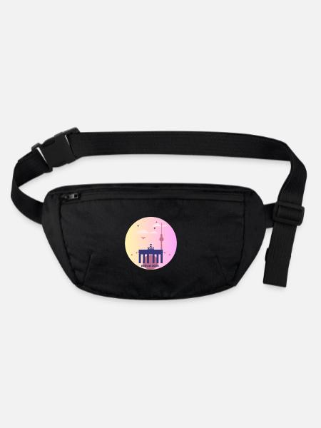 Berlin Chic - Stanley/Stella recycelte Gürteltasche - Schwarz - Vorne