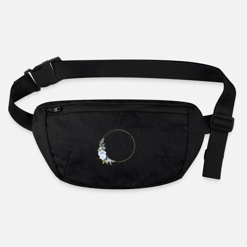 Roses bleues, Cercle, Personnalisable Sac banane recyclé Stanley/Stella