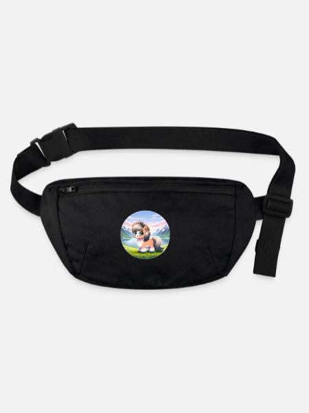 Fjordpferd - Stanley/Stella recycelte Gürteltasche - Schwarz - Vorne
