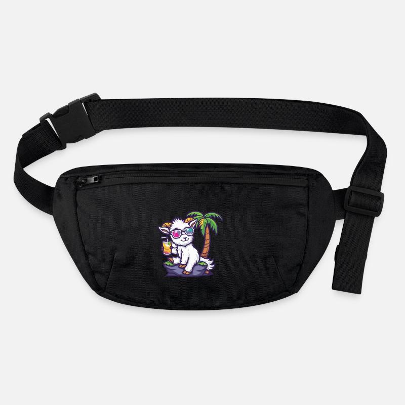 Montagne Chèvre Été Plage Bande Dessinée Sac banane recyclé Stanley/Stella