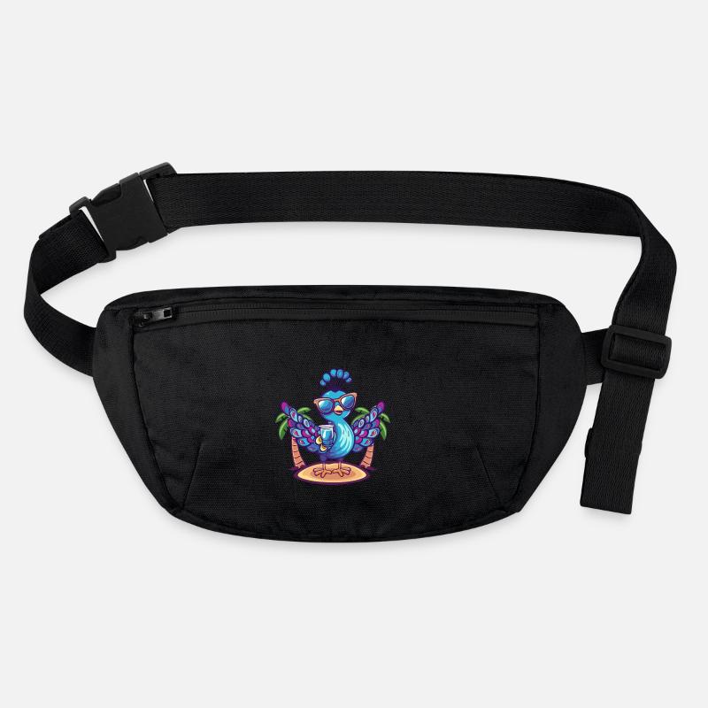 Peacock Bird Summer Beach Comic Stanley/Stella recycled Hip Bag 