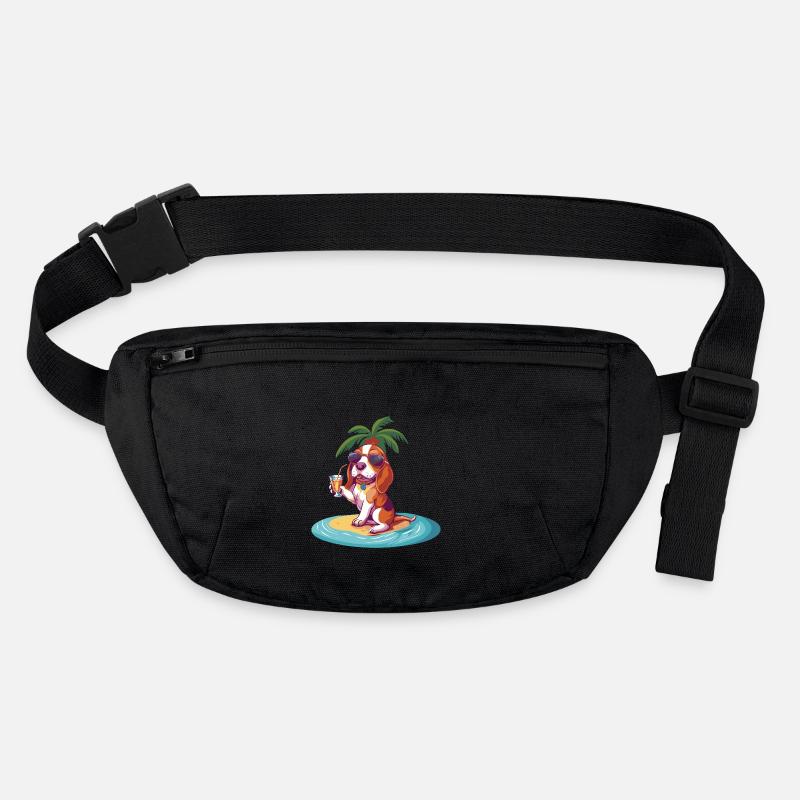 Beagle Hund Sommer Strand Comic Stanley/Stella recycelte Gürteltasche