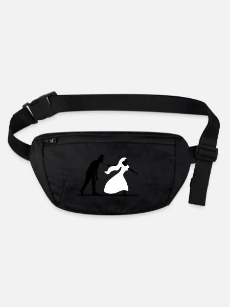enterrement de vie de garçon et de jeune fille - Sac banane recyclé Stanley/Stella - noir - Devant