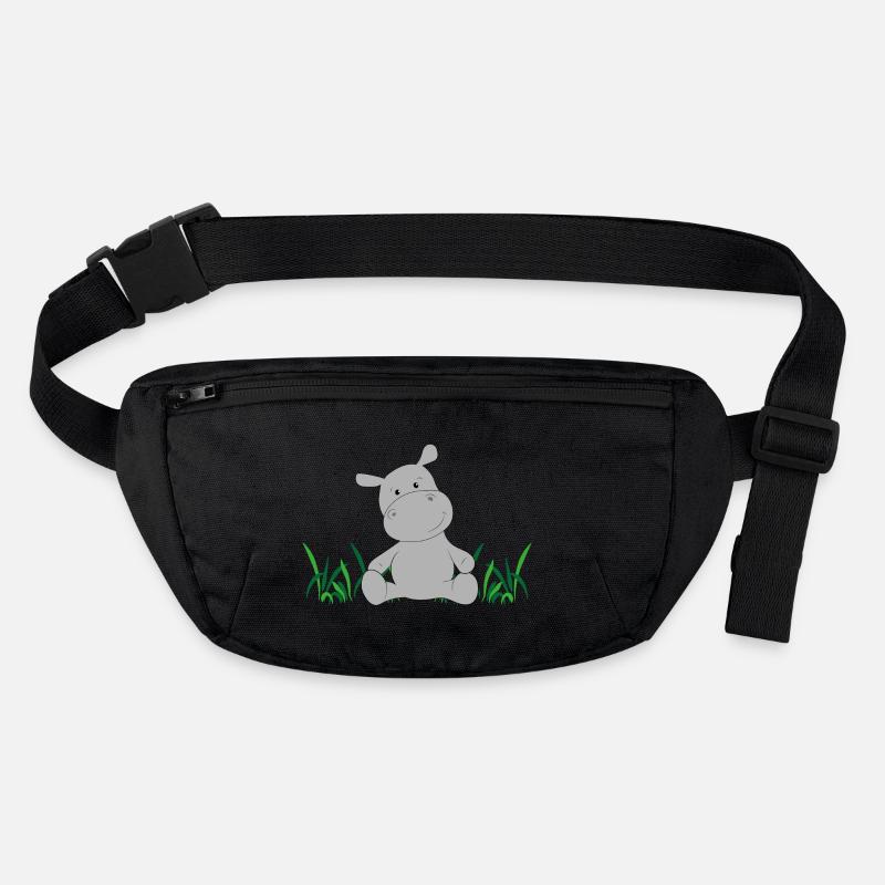 Hippopotamus on meadow Stanley/Stella recycled Hip Bag 