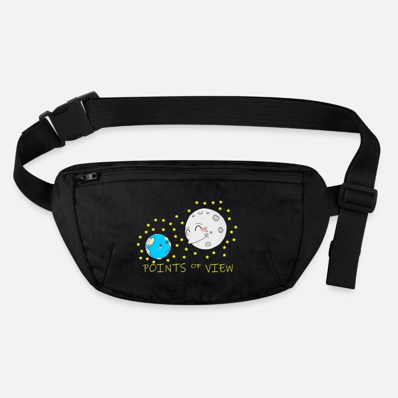 Cute Moon and Earth Positive Points of View Design Stanley/Stella recycled Hip Bag 