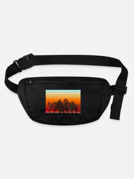 Dämmerung - Stanley/Stella recycelte Gürteltasche - Schwarz - Vorne