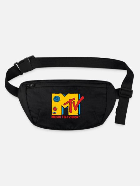 MTV Music Television Radio Logo - Stanley/Stella recycled Hip Bag  - black - Front