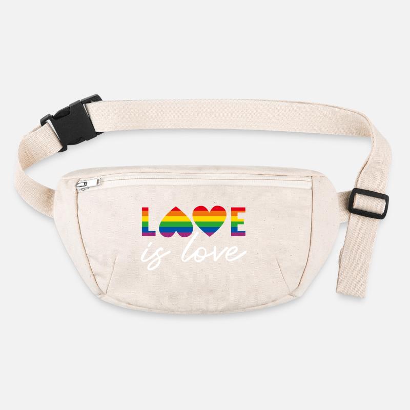 Drapeau arc-en-ciel de l’amour LGBTQIA+ Sac banane recyclé Stanley/Stella